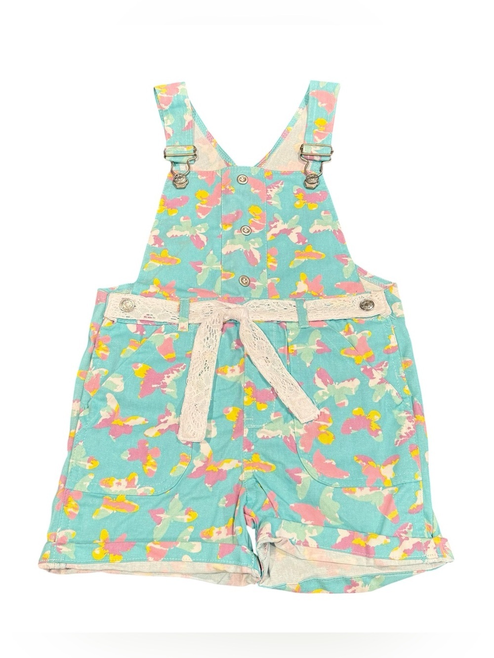 Vintage butterfly shortalls overalls size 6X girls Y2K vtg